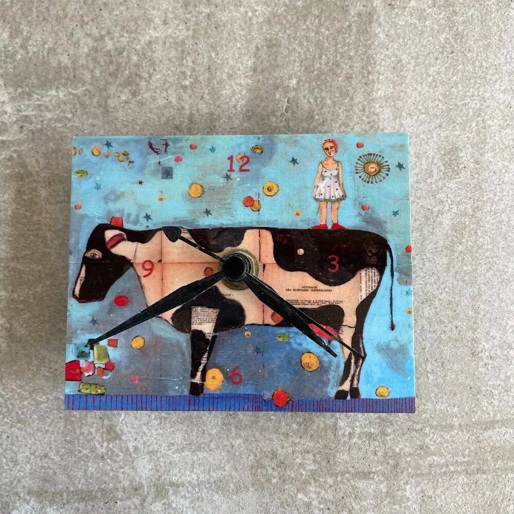 Cow Print Wall Clock
